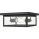 Evanton 2 Light 12 inch Powder Coated Black Outdoor Flushmount